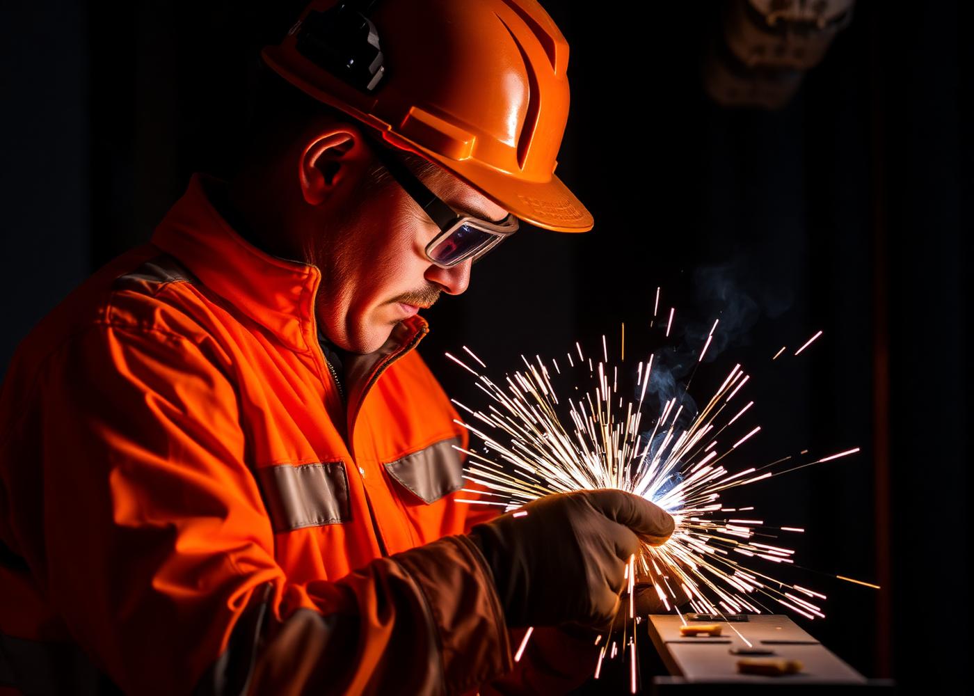 RK Constructions welder in full safety gear
